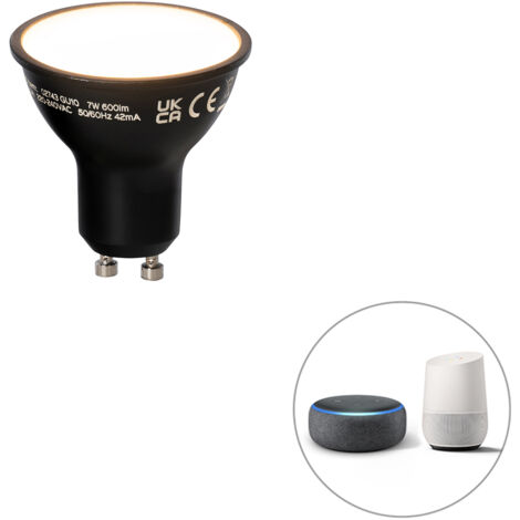 Smart GU10 LED Bulb Black 7W 600LM 3000K