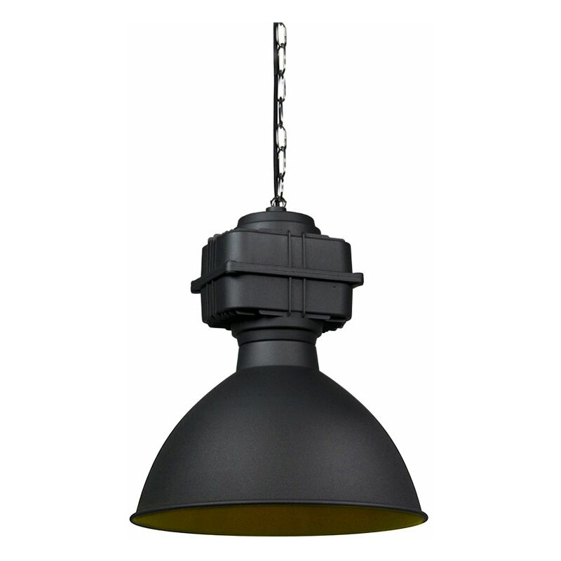 Smart industrial hanging lamp black 38.5 cm incl. A60 WiFi - Sicko