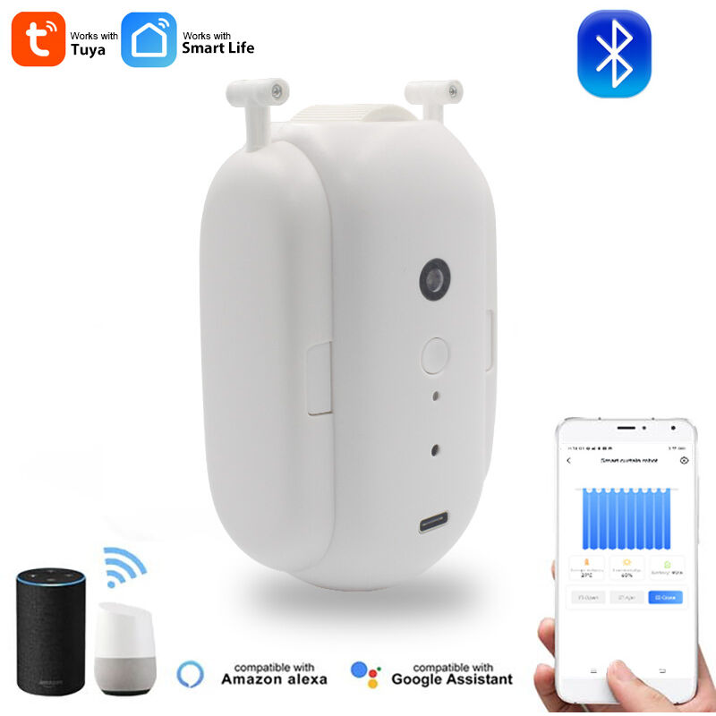 Smart home automatic curtain machine without track installation app control smart bluetooth electric curtain robot-single T-shaped track-1pcs