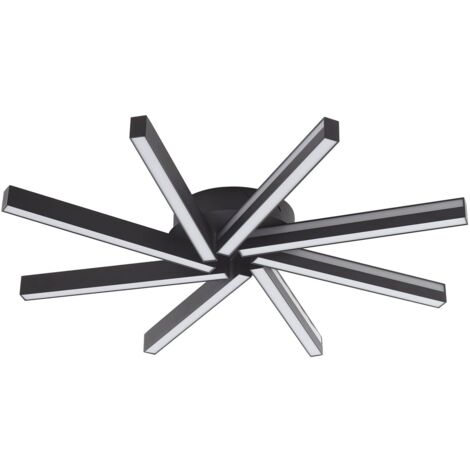 Smart Home Deckenlampe "Tjado" aus Metall dimmbar mit Fernbedienung für Wohnzimmer & Esszimmer von Lucande
