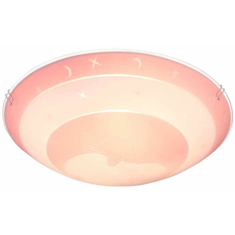 

Lámpara de techo para niños Smart Home Moon Pink Alexa Google Girl Lámpara en un juego que incluye bombillas LED RGB