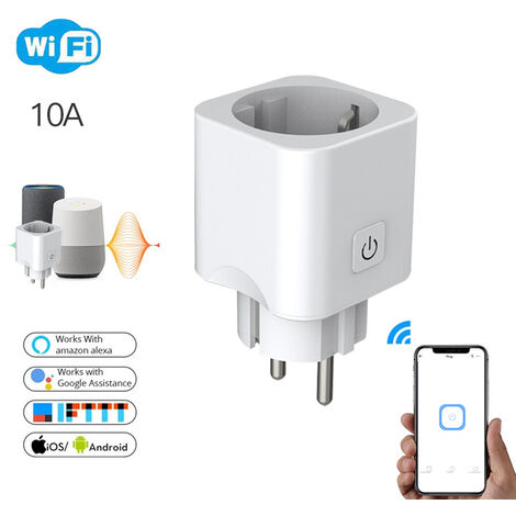 V-TAC Smart Home VT-5002 Prise Mini EU Wi-Fi avec port USB compatible  smartphone - sku 8416