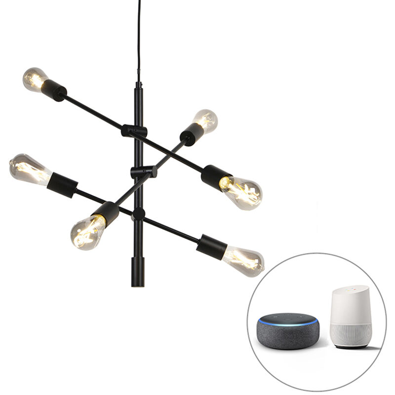 Image of Qazqa - Smart Industrial Pendant Light&hellip;
