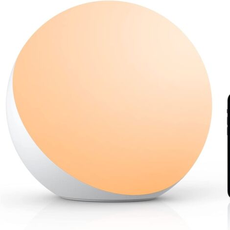 Smart LED Tischlampe, Nachttischlampe Touch Dimmbar funktioniert mit Alexa und Google Assistant, Wifi Atmosphäre Nachtlicht Stimmungslicht, Robust und Sicher für Kinder