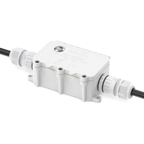 Smart Life Interrupteur 1  16 A Télécommande Wi-Fi, Contrôle vocal, IP67, Boîte de jonction étanche avec mesure de consommation d'énergie, protection contre les surcharges