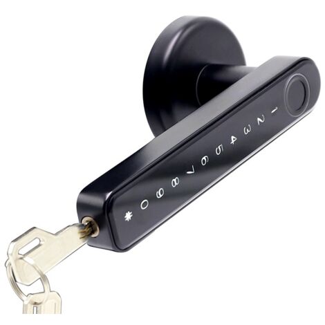 Smart Lock, Fingerprint Unlock, Code, APP, Password, Key, USB Charging, Bluetooth, Black