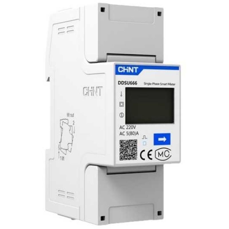 Compteur intelligent chint Compteur monophasé bidirectionnel 1230V RS485 pour un comptage précis et un contrà´le avancé de l'énergie