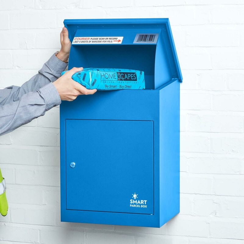 Smart parcel box Boîte à colis moyenne Bleue à accès frontal