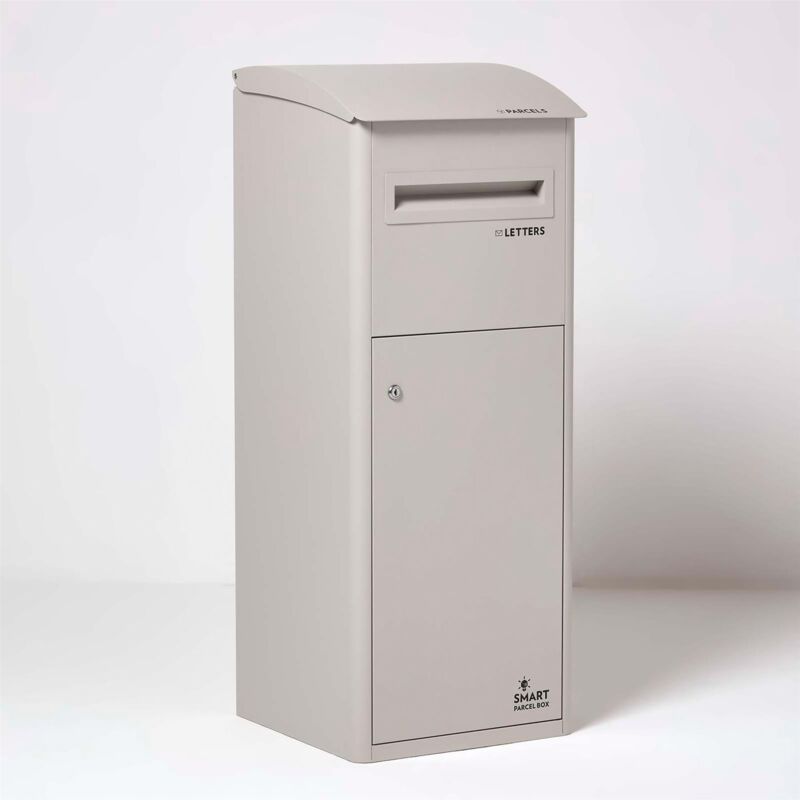 Smart Parcel Box® Free Standing Postal Box Letter Box with Slanted Top, Front Access, Stone