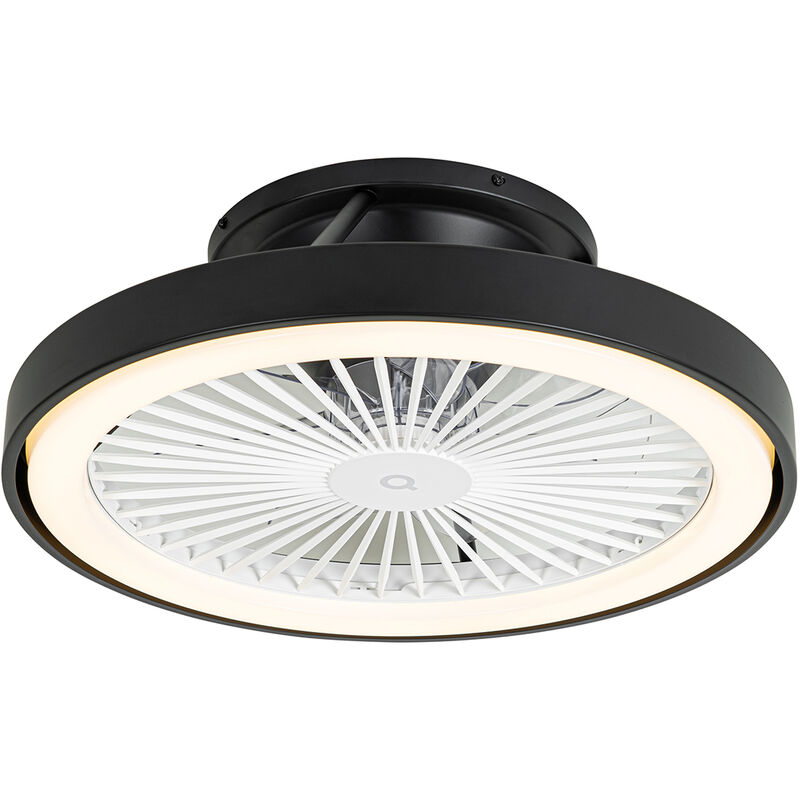 Image of Qazqa - Smart Ceiling Fan Black&hellip;
