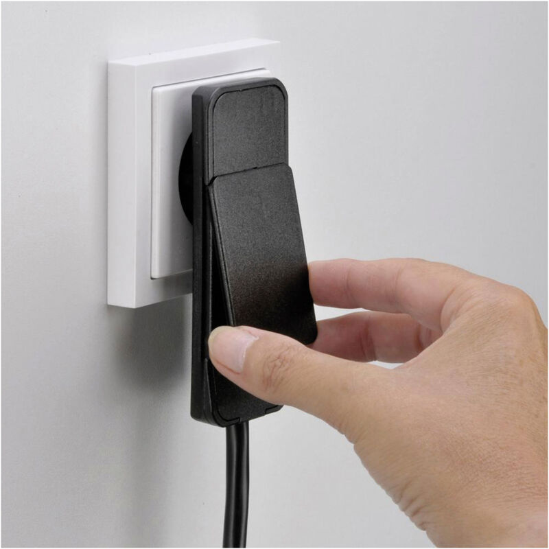 

Smart Plug Clavija Plana Con 1,6Mts Cable + Triple Schuko Negra - Negro