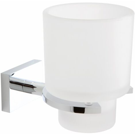 Smart - porta bicchiere satinato base cromata