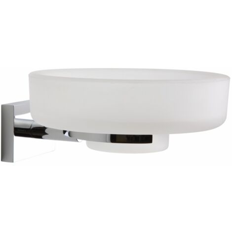 Smart - porta sapone satinato con base cromata