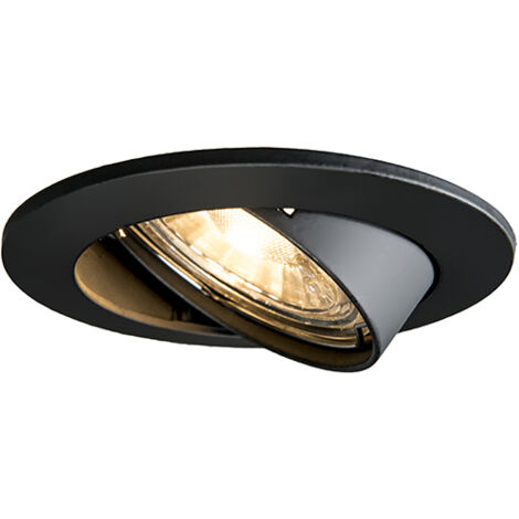 Smart Recessed Spotlight Black Tiltable Incl. Wifi GU10 - Edu