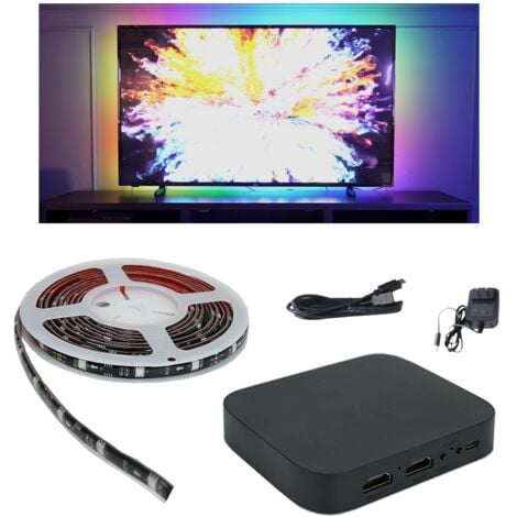 Smart RGBIC Wi-Fi TV Backlight Home Cinema Kit with App Control and Music Sync Strip Light