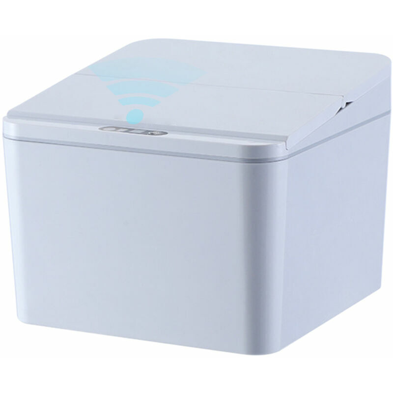 Smart Sensing Desktop Car Trash Storage Box (4L Blanc (Version Batterie))