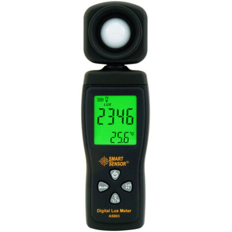 Smart Sensor AS813 Digital Lux Light Meter 1-200000 Lux Lumenmeter Tester Lux/FC ad alta precisione