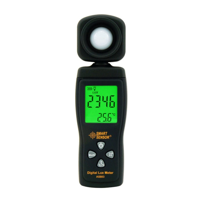 Fitags - Smart Sensor AS813 numérique Lux luxmètre 1-200000 Lux Lumenmeter Haute précision Lux/FC Tester