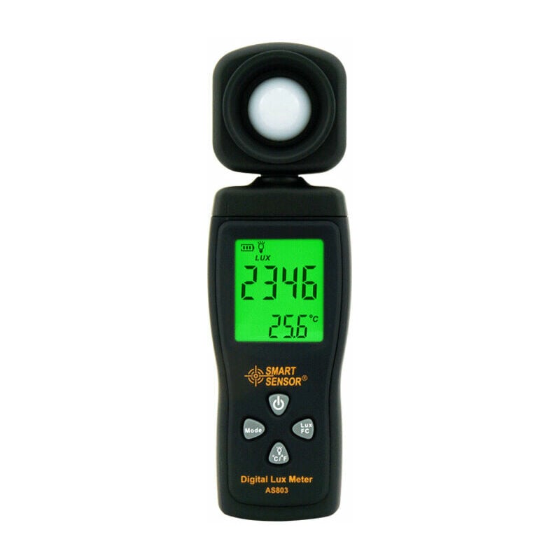 Luxmètre , 1 pcs Capteur intelligent AS813 Luxmètre numérique Lux 1-200000 Lux Lumenmeter Haute précision Lux / fc Tester, Ensoleillé