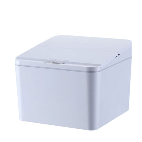 Smart Sensor Trash Waste Can Multifunctional Electric Induction Storage Bin for Desktop Car Grey