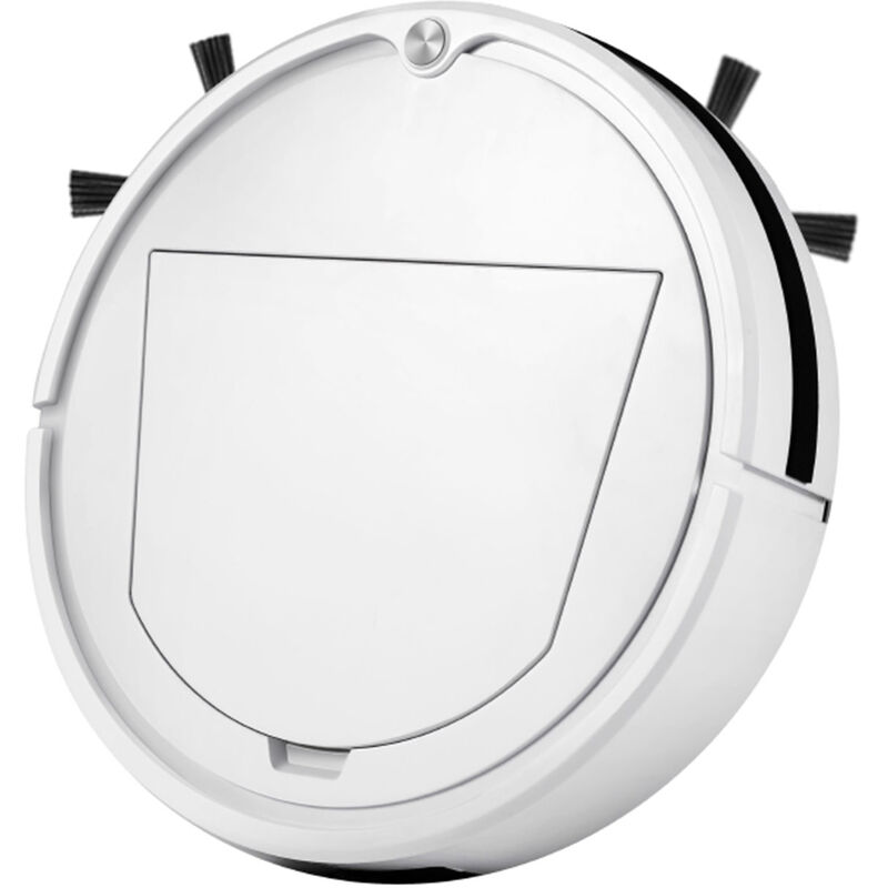 Smart Sweeper Staubsauger Maschine Kehrroboter mit Mopptuch Reinigungsgeräte Hausstaubsauger Touch-Taste Eingebauter Akku USB-Aufladung,Weiß
