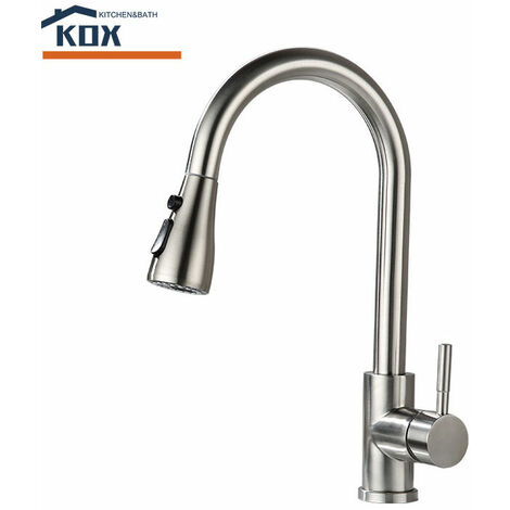 Smart tap - single Handle High Arch Stainless Steel touch type Kitchen Tap, with drop - down Spray, excellent Kitchen Flume Tap, with touch Technology, Silver