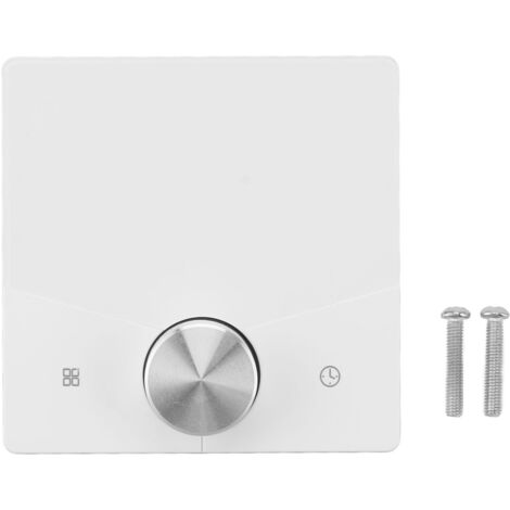 Smart Thermostat WiFi Programmable LCD Display Floor Heating Control Panel Digital Thermostat with Knob for Tuya White