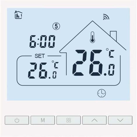 Smart thermostats, heating thermostat, room thermostat, WiFi thermostat, thermostat for electric underfloor heating, compatible with Google (16 A). MUMU