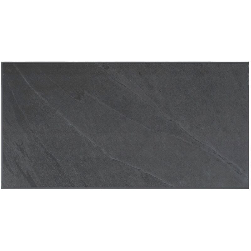 2 crédences adhésives xl - Blok Ardoise Noir, Gris - Effet ciment - 57.3 cm x 29.41 cm - Smart Tiles