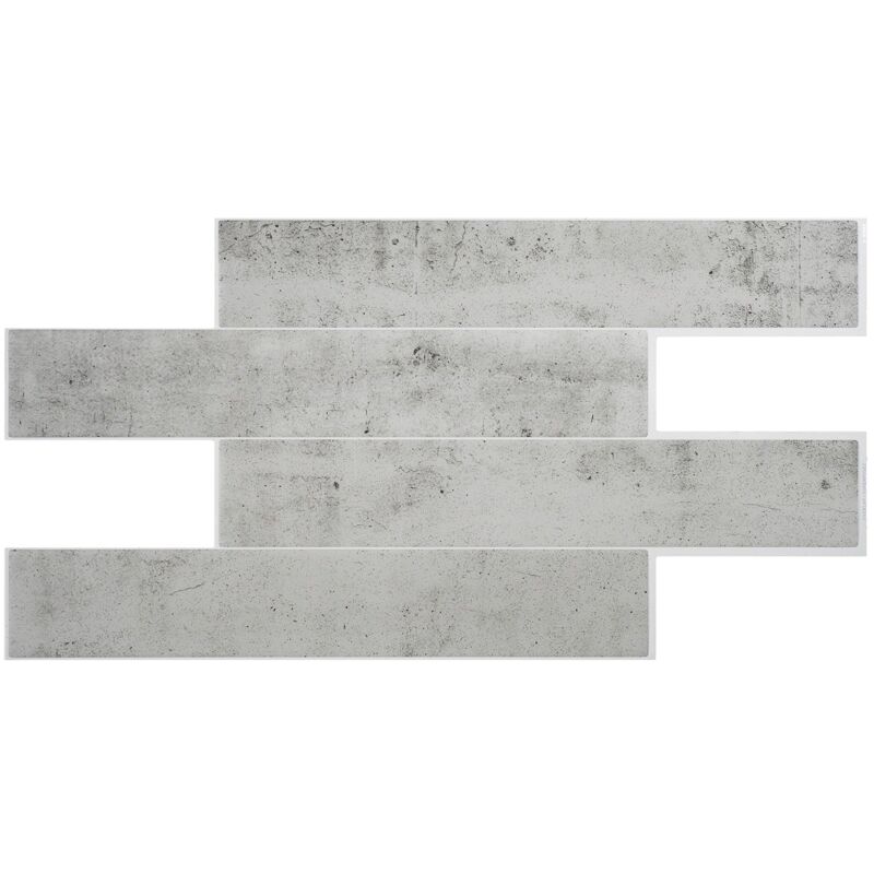 2 crédences adhésives xl - Norway Alta Gris - Effet bois - 57.3 cm x 29.41 cm - Smart Tiles
