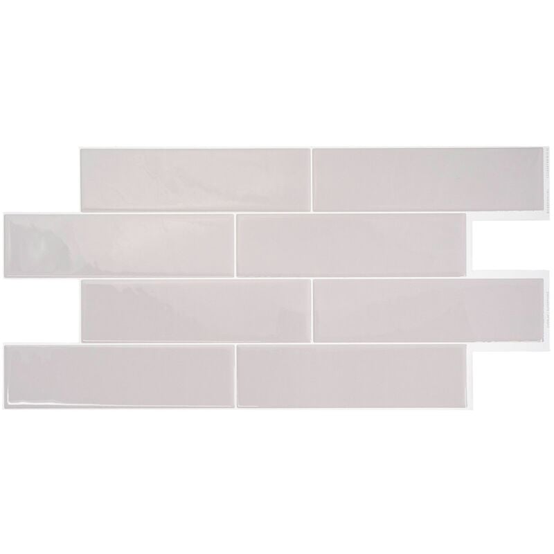2 crédences adhésives xl - Oslo Gris Gris - Effet céramique - 57.3 cm x 27.64 cm - Smart Tiles