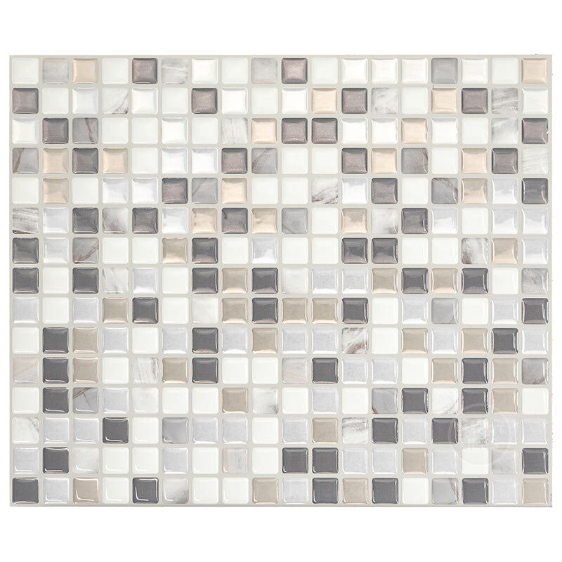 4 crédences adhésives - Minimo Noche Multicolore - Effet céramique - 29.54 cm x 24.76 cm - Smart Tiles