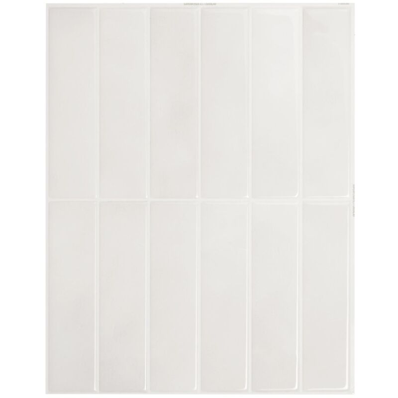4 crédences adhésives - Morocco Essaouira Blanc - Effet céramique - 29.03 cm x 22.86 cm - Smart Tiles