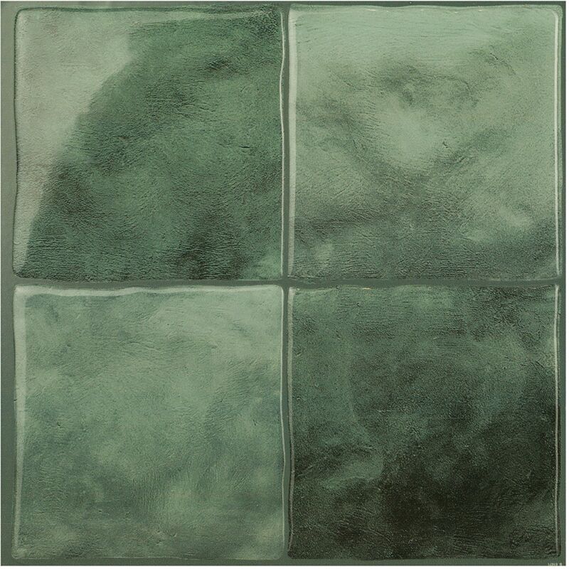 4 crédences adhésives - Zellige Taza Vert - Effet céramique - 22.86 cm x 22.86 cm - Smart Tiles