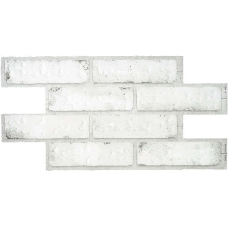 Smart Tiles Brik Sidney - crédence adhésive brique gris blanc x2 XL - 54.05 x 27.58 cm
