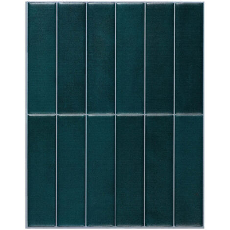Smart Tiles Morocco Azla - carrelage adhésif mural bleu vert x4 - 29.02 x 22.86 cm