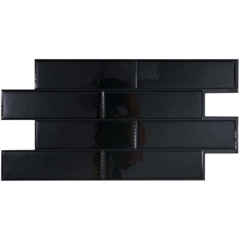 Smart Tiles Oslo Nero - crédence adhésive noire x2 XL - 57.31 x 27.62 cm