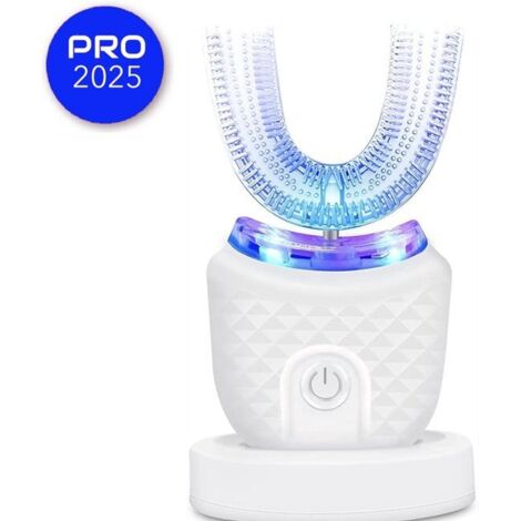 Smart Toothbrush - U-shaped Toothbrush - Automatic Electric Toothbrush - Teeth Whitening and Cleaning - Hands-free - UV & Blue Light - 360° Rotation - 4 Modes - Waterproof - Teeth Whitening