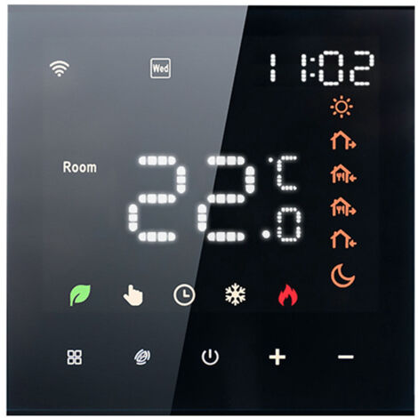 Smart Tuya WiFi Thermostat Contrôle vocal 3A Digital LCD Affichage de l'écran tactile sous-sol Contrôleur de température de chauffage Mur intelligent pour l'eau compatible avec Amazon Home
