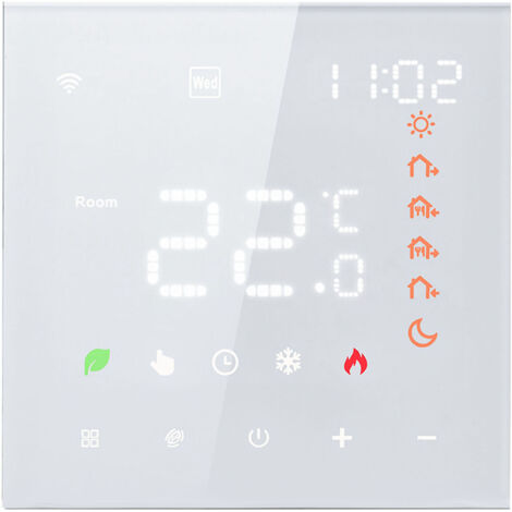 Smart Tuya WiFi Thermostat Contrôle vocal 3A Digital LCD Affichage de l'écran tactile sous-sol Contrôleur de température de chauffage Mur intelligent pour l'eau compatible avec Amazon Home
