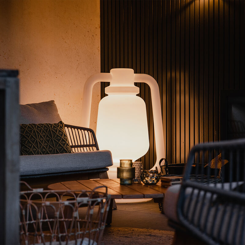 Qazqa Smarte Stehlampe Weiß 110 Cm Inkl. Wifi G95 - Storm Extra