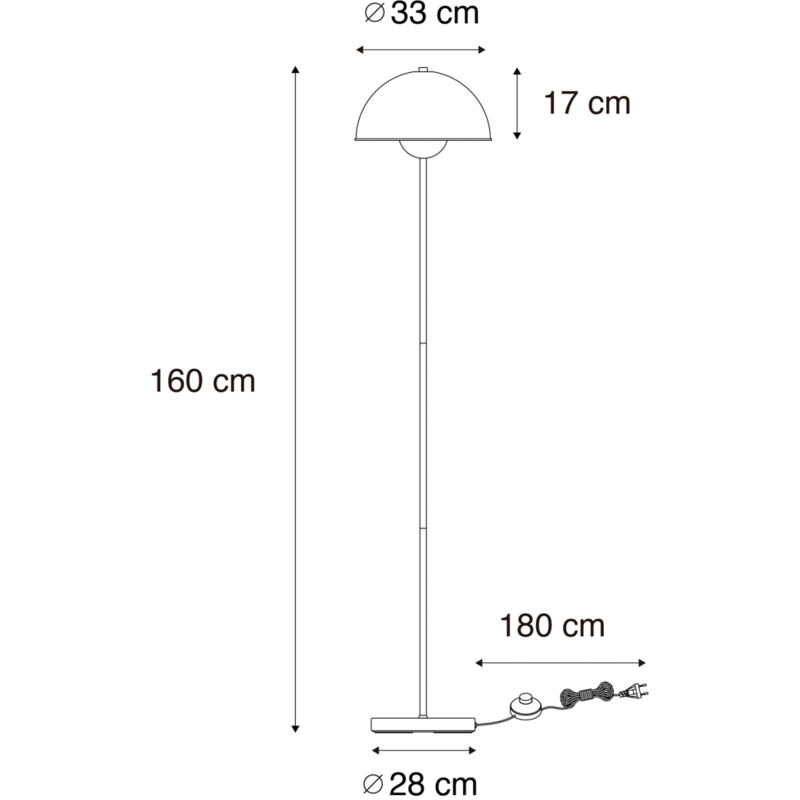 Image of Smart Floor Lamp Black with Gold&hellip;