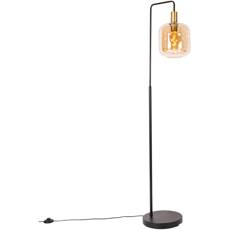 Image of Smart Floor Lamp Black with Brass&hellip;