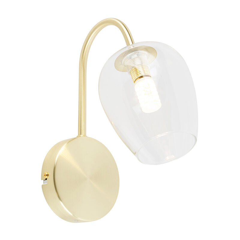 Image of Smart Wall Lamp Gold with Glass&hellip;