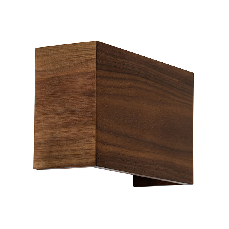 Qazqa Smart Wall Lamp Walnut Wood 24 Cm Incl. Wifi G9 - Otan
