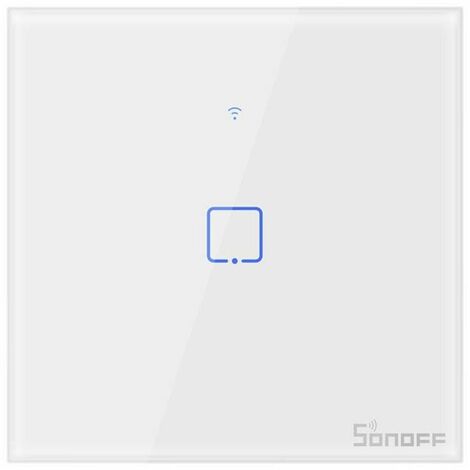 Smart Wall Switch, Sonoff Wireless WiFi Connected Light Switch, Compatible with Alexa, Google Home and IFTTT, Touch Switch with Remote Control and Time Function (1 Gang)