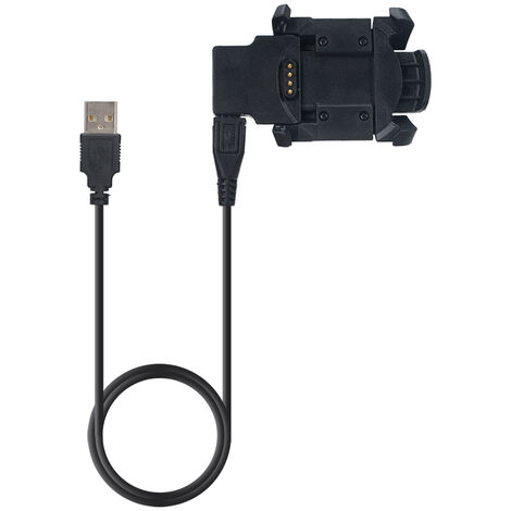 Smart Watch Charger Cradle Dock pour Garmin Fenix ​​3 Fenix ​​3 HR Quatix 3 Câble de transfert de données avec interface USB Câble de synchronisation de 1 mètre 1 mètre noir