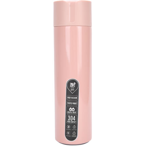Smart Water Bottle Touch Temperature Display Timed Reminder Vacuum Insulated Bottle Battry PoweredPink