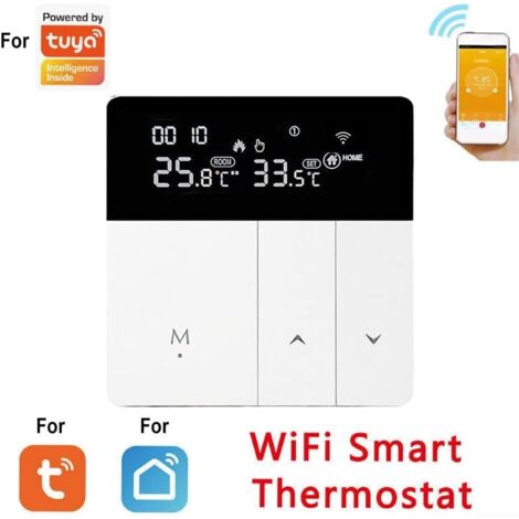 Smart WiFi Thermostat mit App für die Sanitärinstallation, Digitaler Regler, 3A Sanitärinstallation mit Verbindung, Fernbedienung, für Tuya, Smart Life Apps, Kompatibel mit Multi-Plattform-Steuerungen