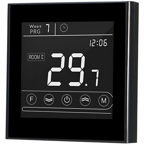 Smart Wifi Thermostat Programmable Electric Heating Thermostat Temperature Controller LED Display Touchscreen Backlight Remote Control Anti-freeze Function Replacement for Tmall Genie/Amazon Echo